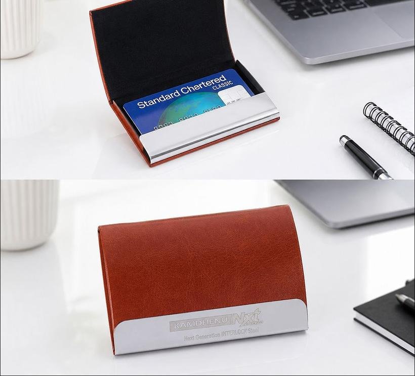 Curved Leatherite Card Holder