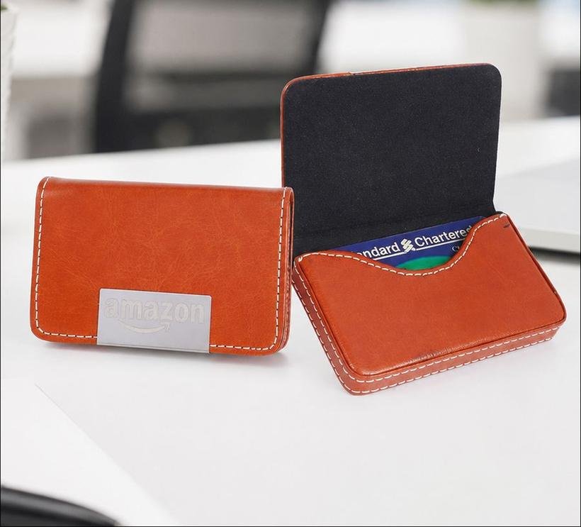 Stitched Leatherite Card Holder