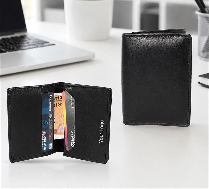 Vertical Leather Card Wallet
