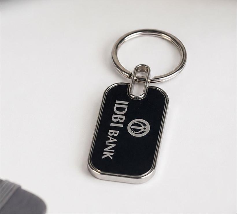 Dog-Tag Metal Keychain