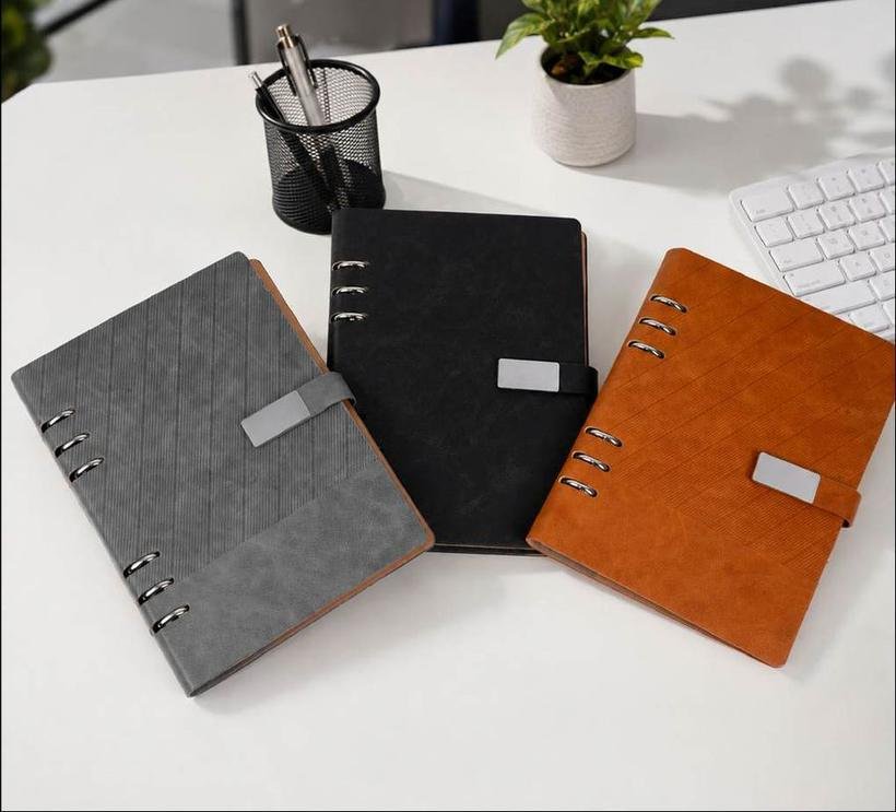 Ring-Binder Planner with Metal Clasp