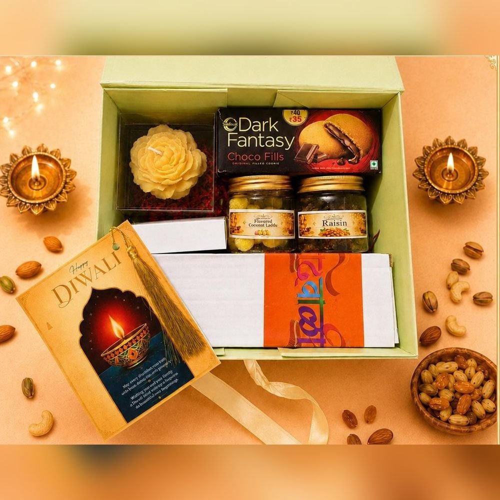 Sage Ribbon Box Diwali Hamper